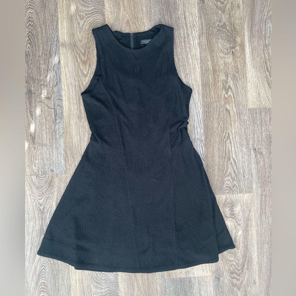 rag & bone Black Sleeveless Fit & Flare Dress Women’s Medium Back Zip